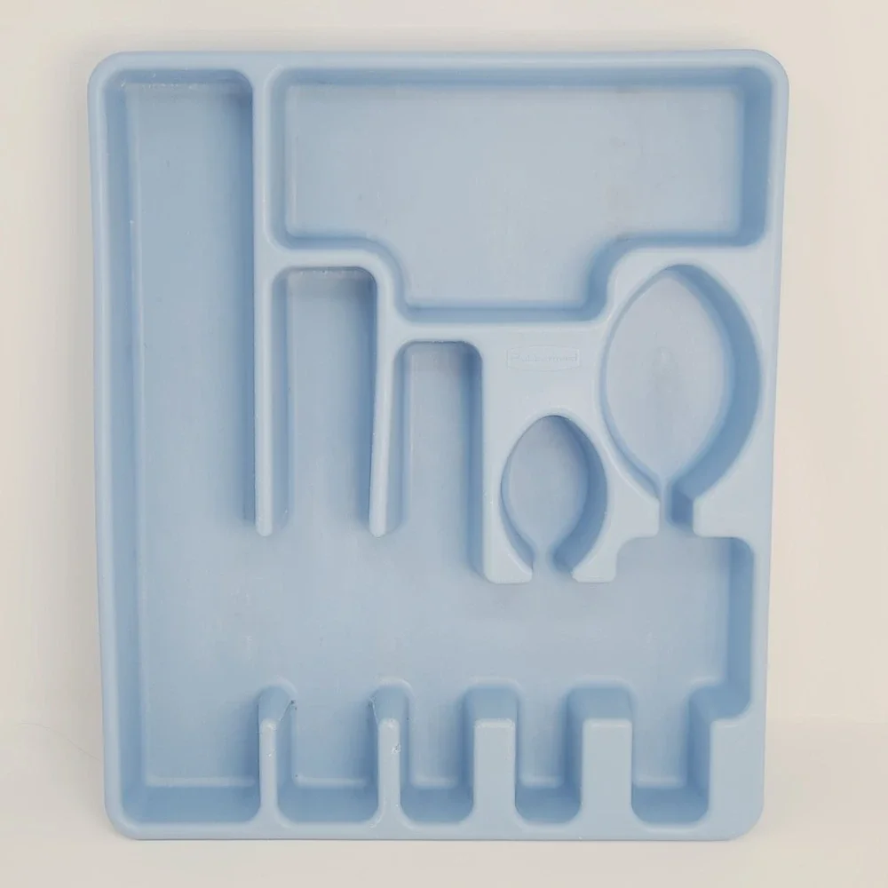 Rubbermaid Silverware Drawer Organizer Tray Blue 2922 Vintage Plastic Good